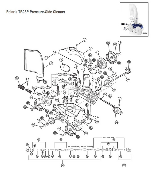 RP - Polaris TR28P Pressure Side Cleaner